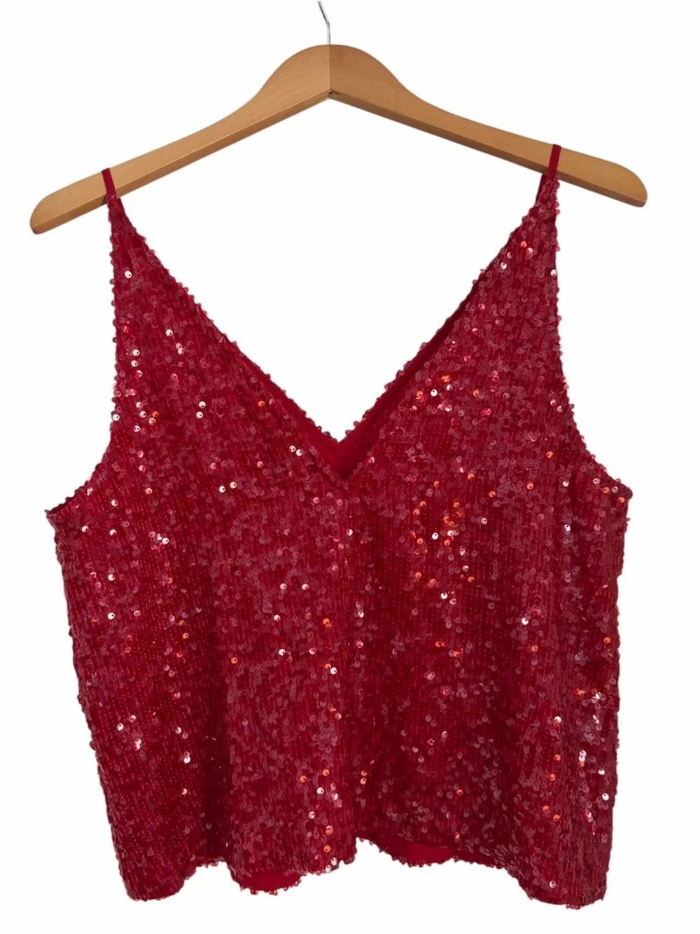 NWOT J. Crew Collection Carrie Red Sequin Holiday Christmas Blouse Size Medium